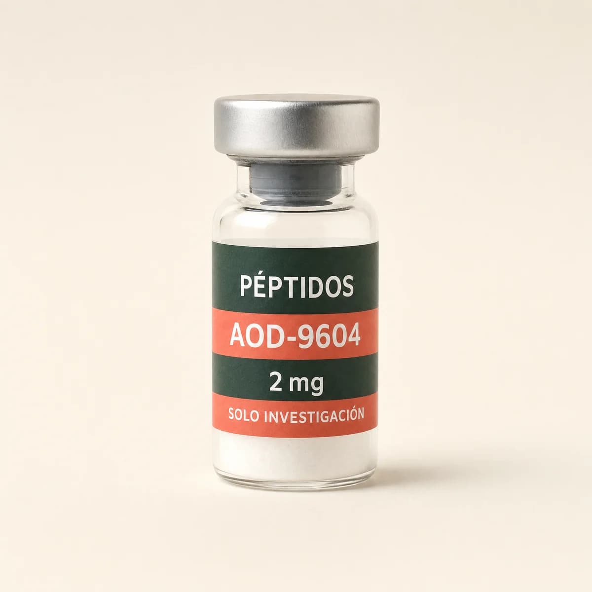 Vial ilustrativo de AOD-9604 de 2 mg
