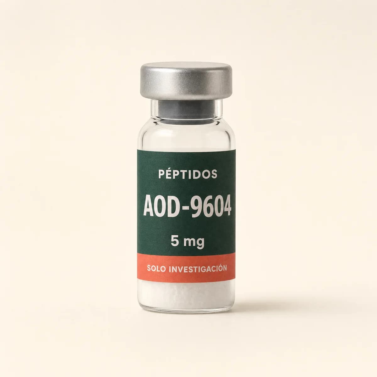 Vial ilustrativo de AOD-9604 de 5 mg