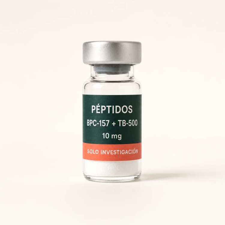 Vial ilustrativo de BPC-157 + TB-500 de 10 mg