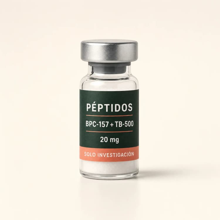 Vial ilustrativo de BPC-157 + TB-500 de 20 mg