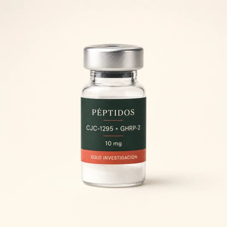 Vial ilustrativo de CJC-1295 + GHRP-2 de 10 mg