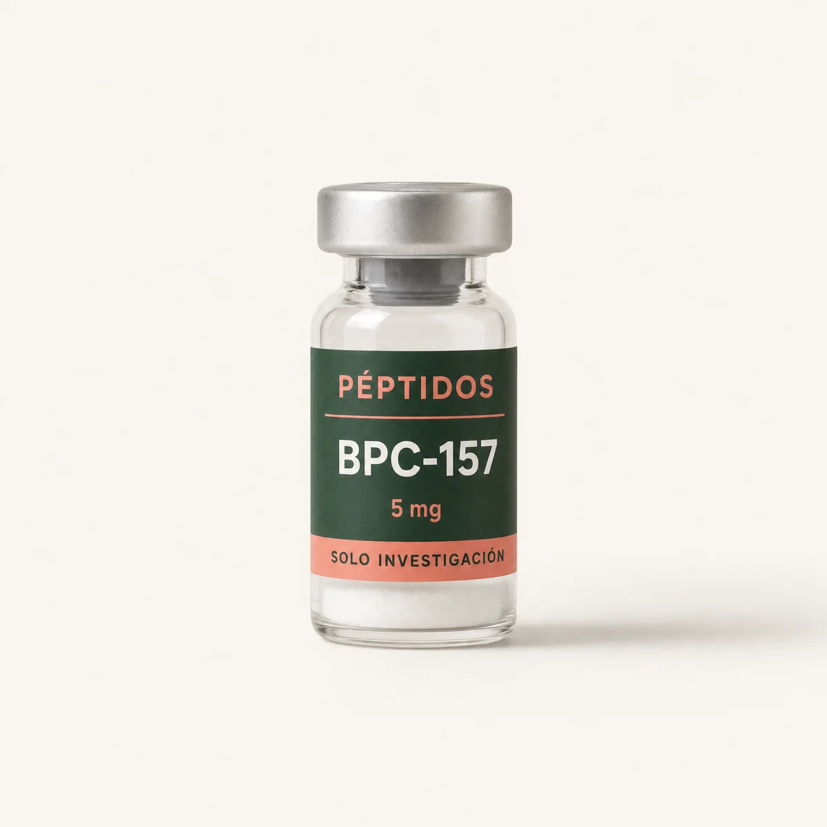 Vial ilustrativo de BPC-157 de 5 mg