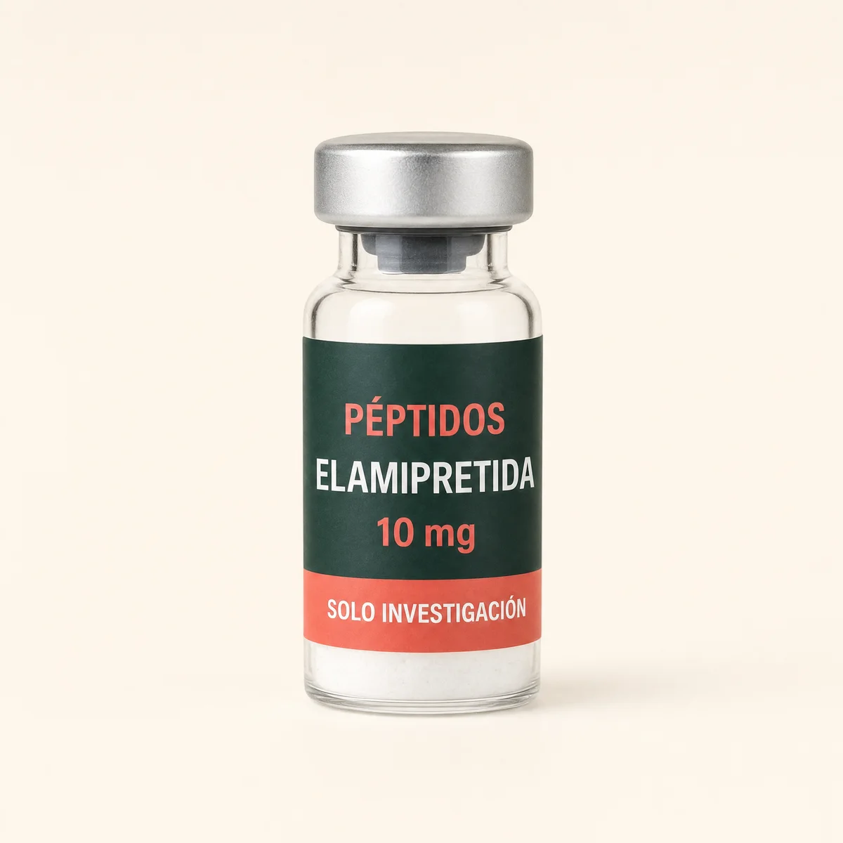 Vial ilustrativo de Elamipretida de 10 mg