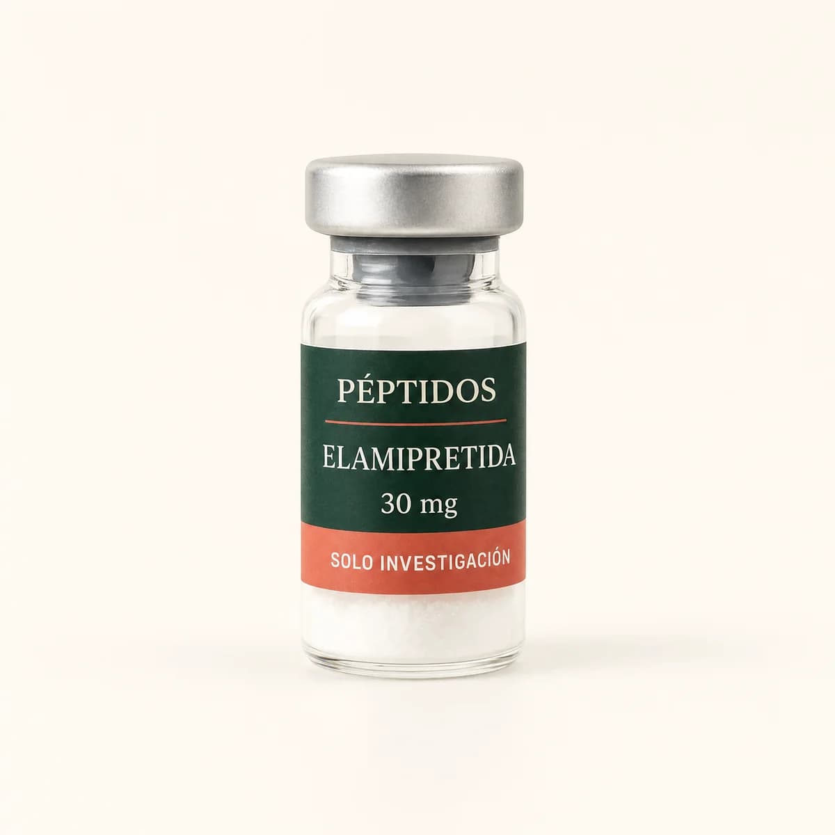 Vial ilustrativo de Elamipretida de 30 mg