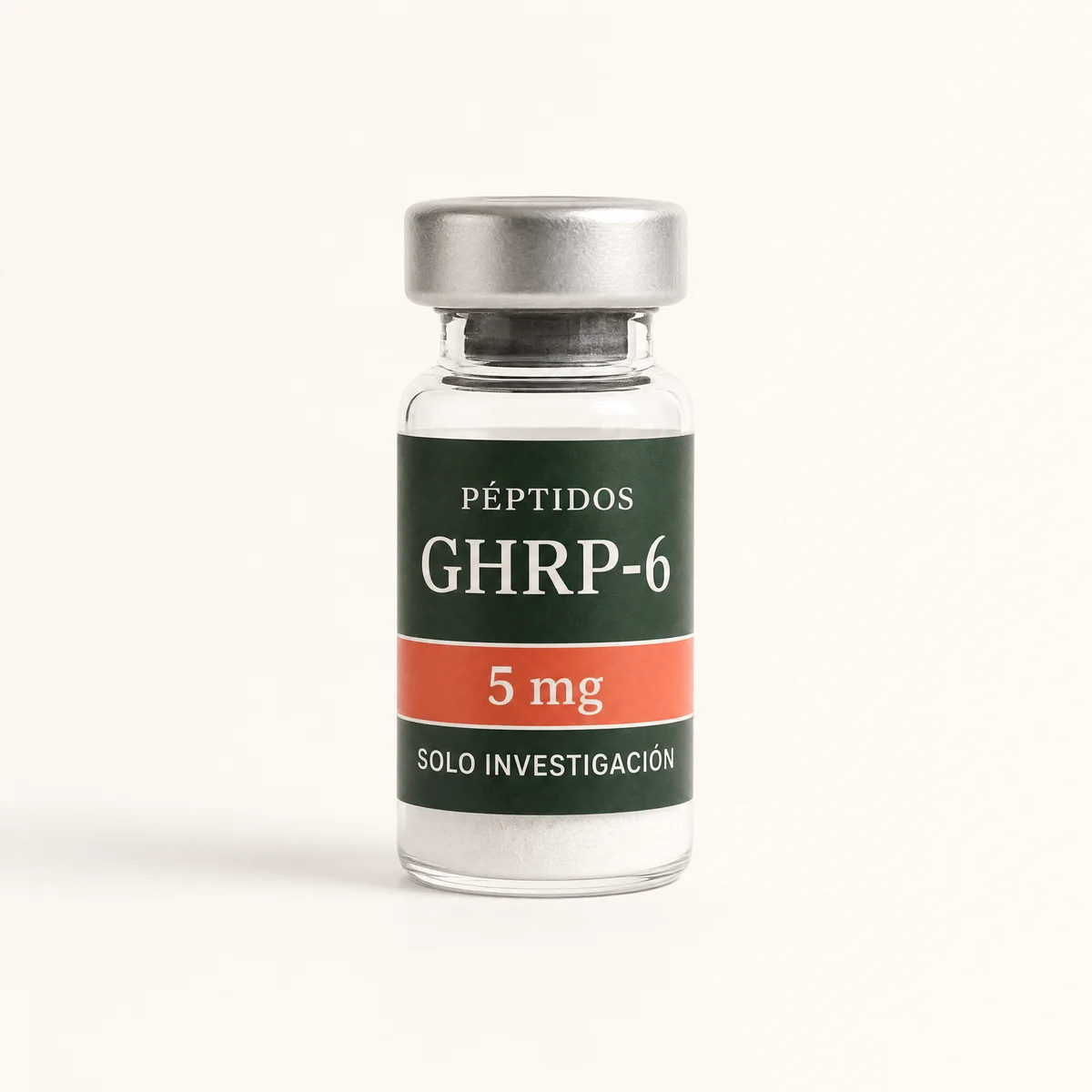Vial ilustrativo de GHRP-6 de 5 mg