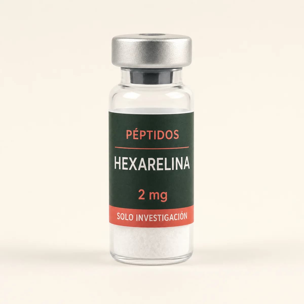 Vial ilustrativo de Hexarelina de 2 mg