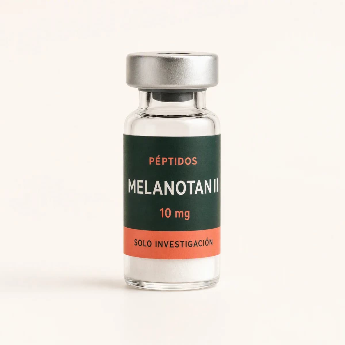 Vial ilustrativo de Melanotan II de 10 mg