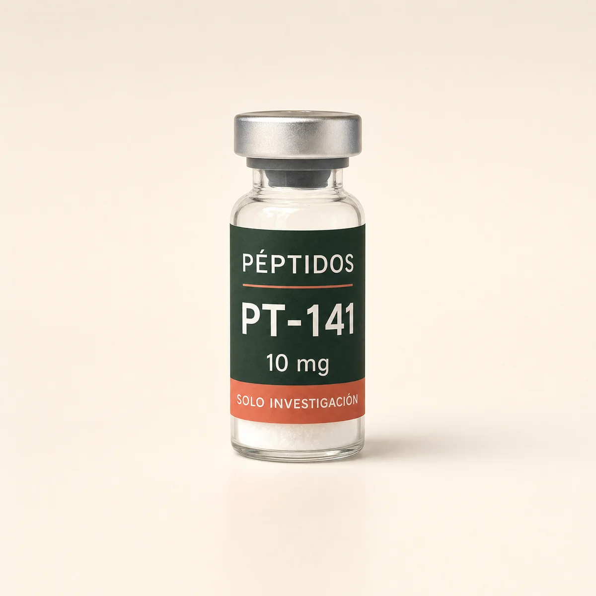 Vial ilustrativo de PT-141 de 10 mg