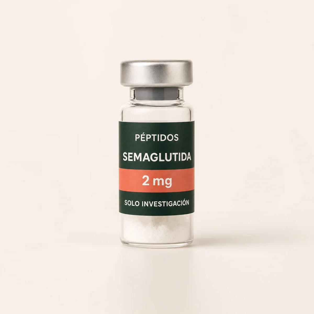 Vial ilustrativo de Semaglutida de 2 mg