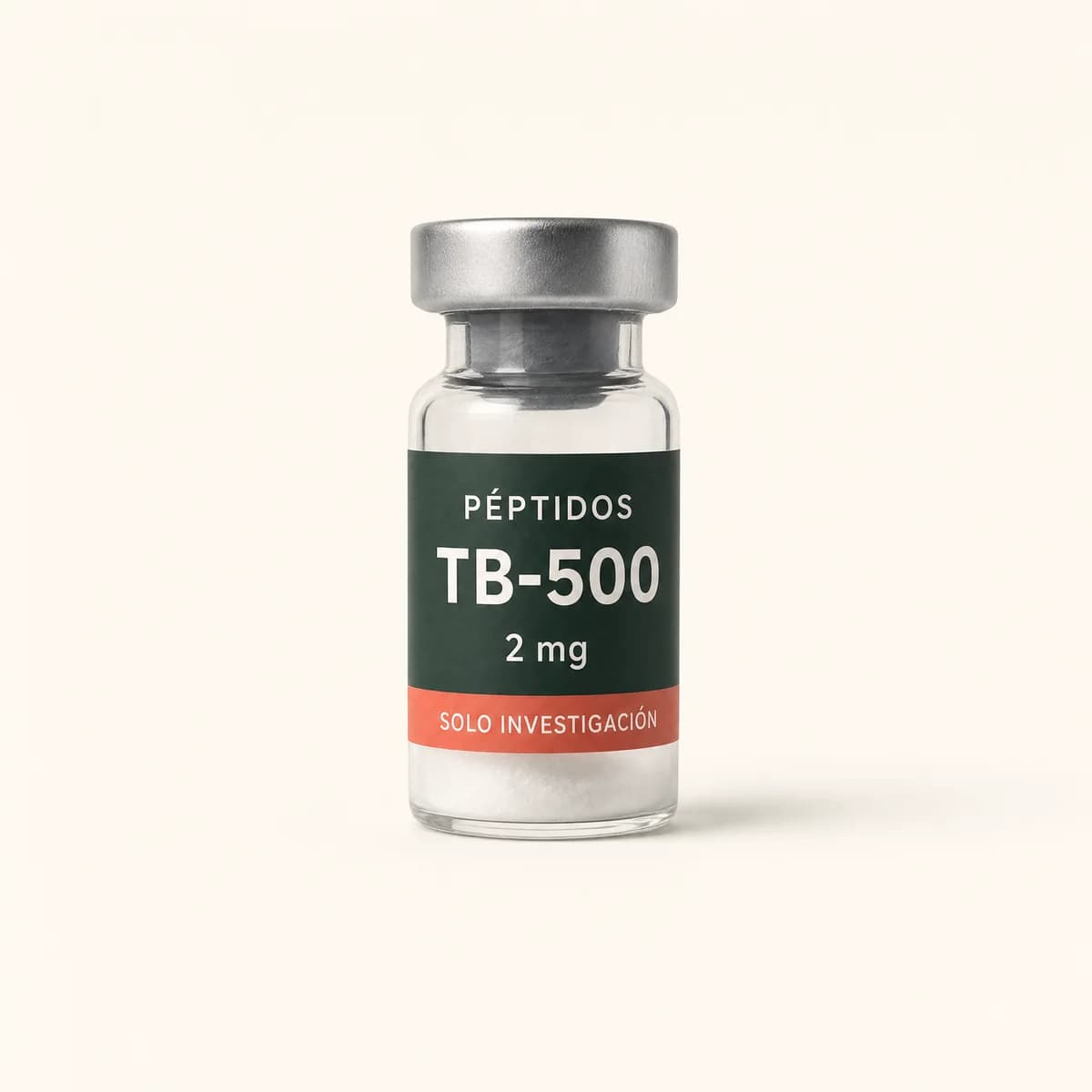 Vial ilustrativo de TB-500 de 2 mg