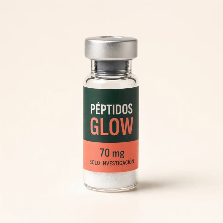 Vial ilustrativo de GLOW de 70 mg