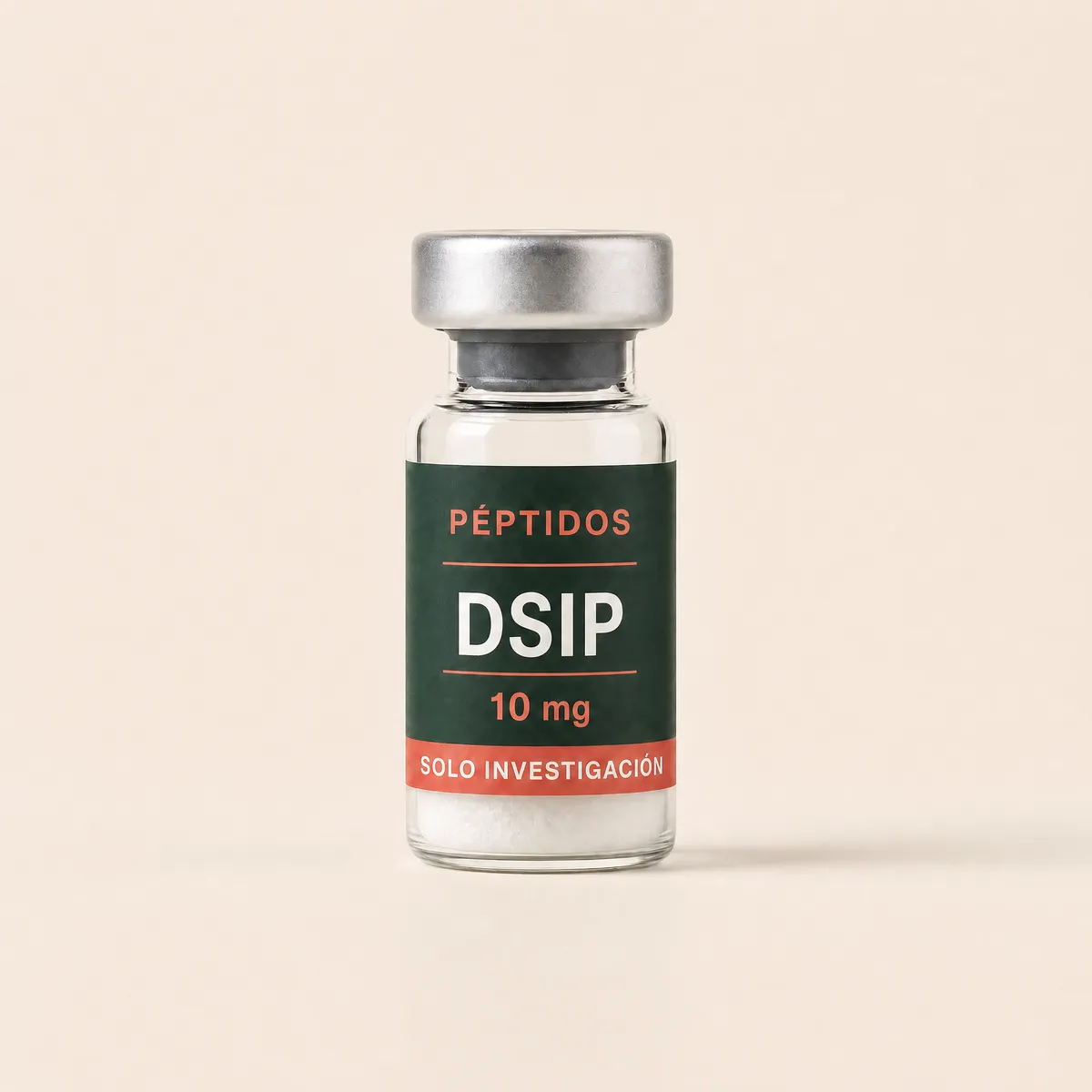 Vial ilustrativo de DSIP de 10 mg