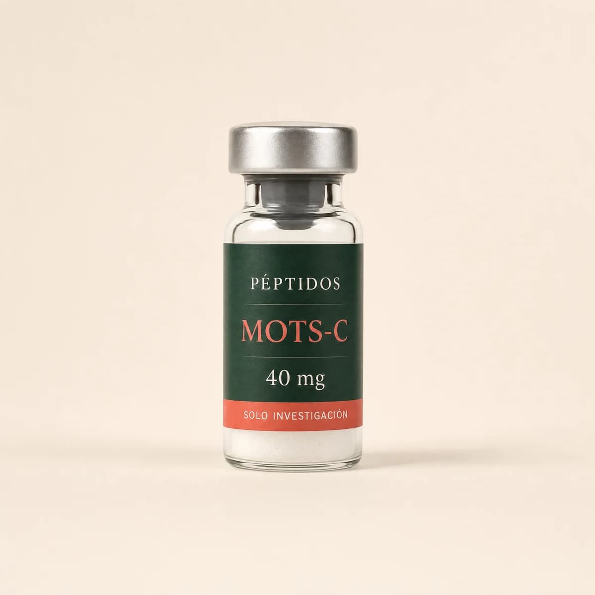 Vial ilustrativo de MOTS-c de 40 mg