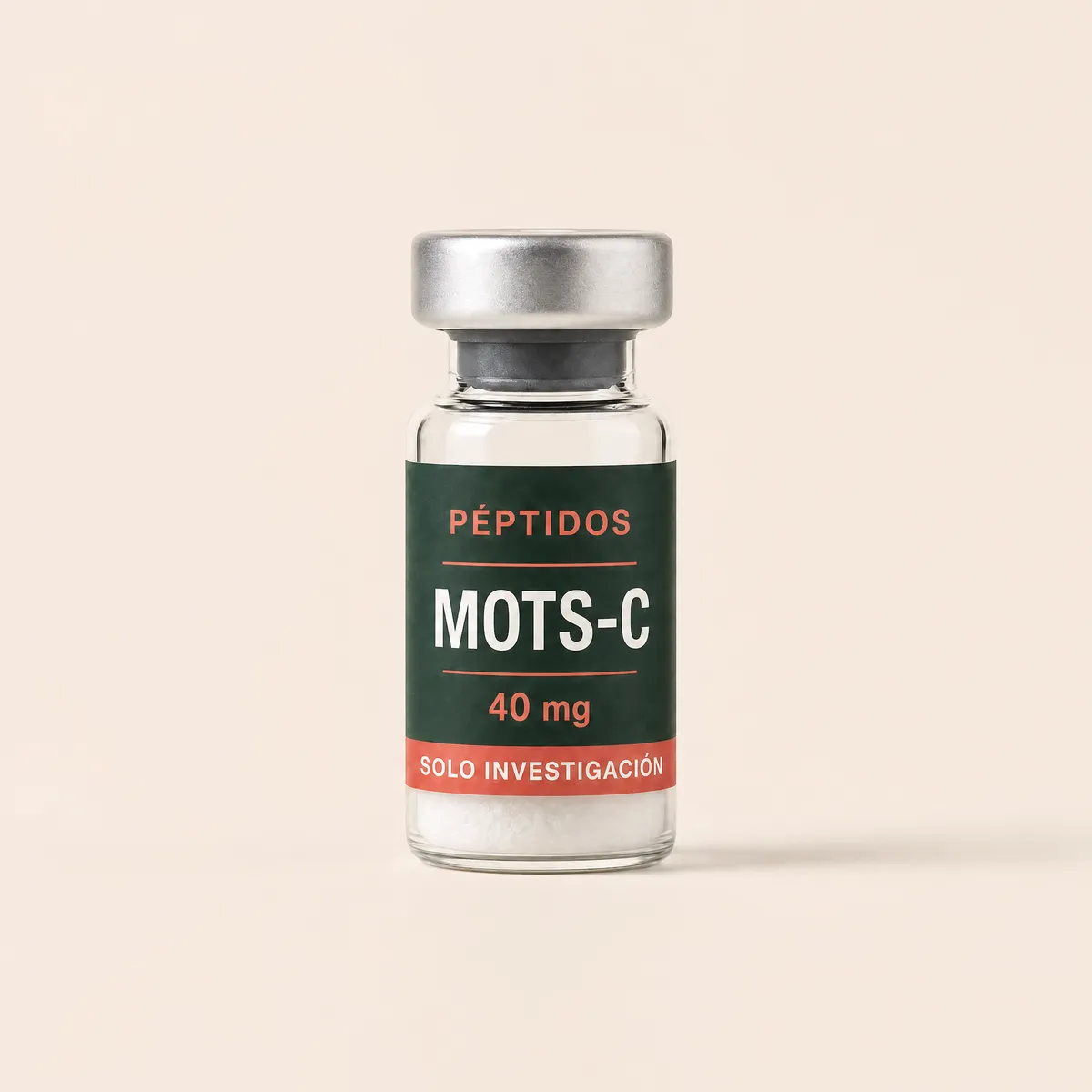Vial ilustrativo de MOTS-c de 40 mg