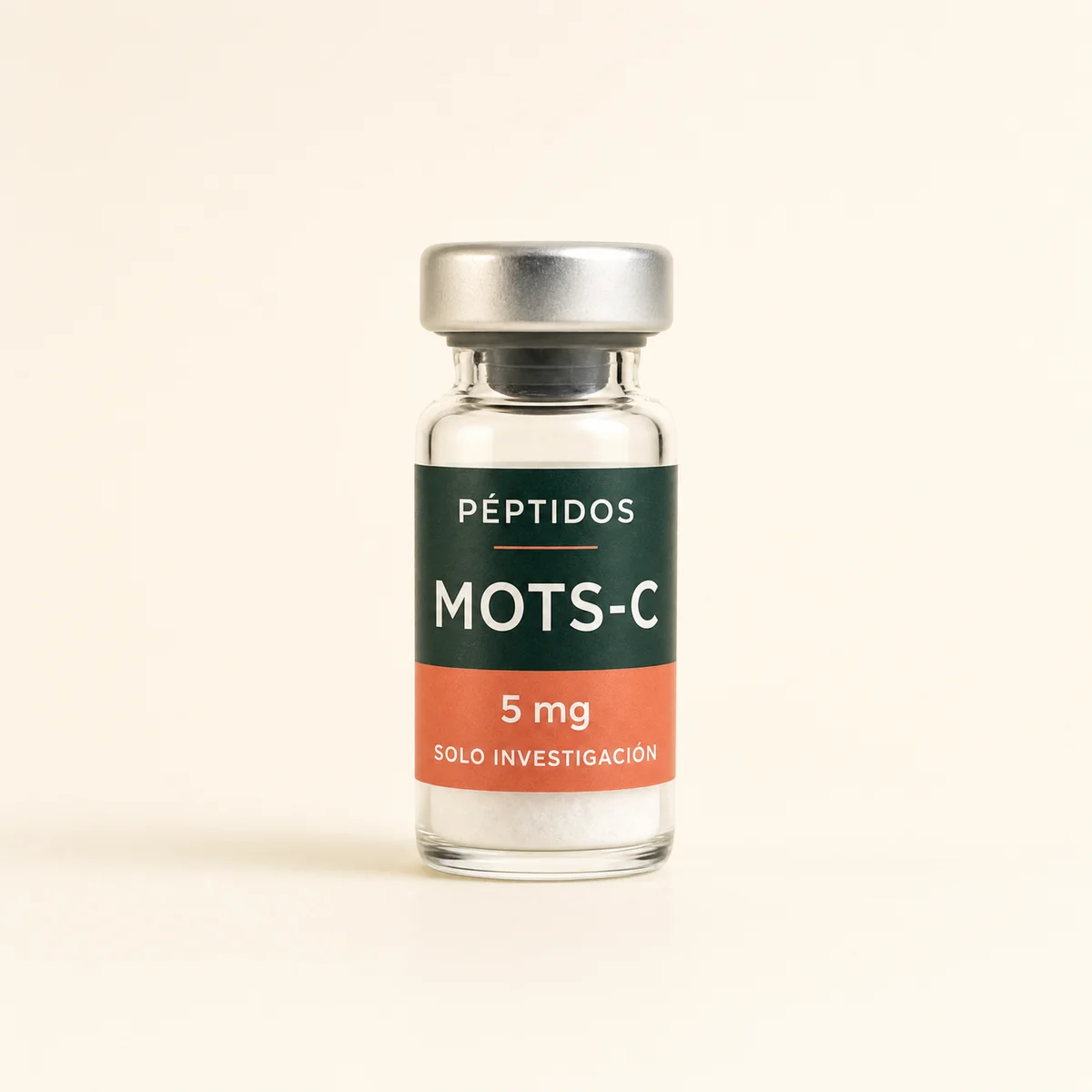 Vial ilustrativo de MOTS-c de 5 mg