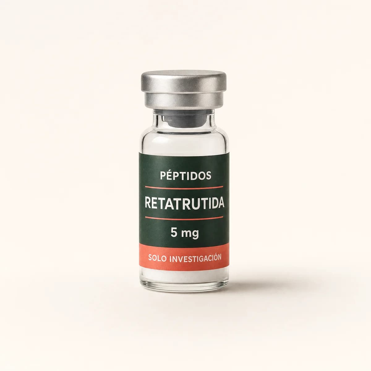 Vial ilustrativo de Retatrutida de 5 mg