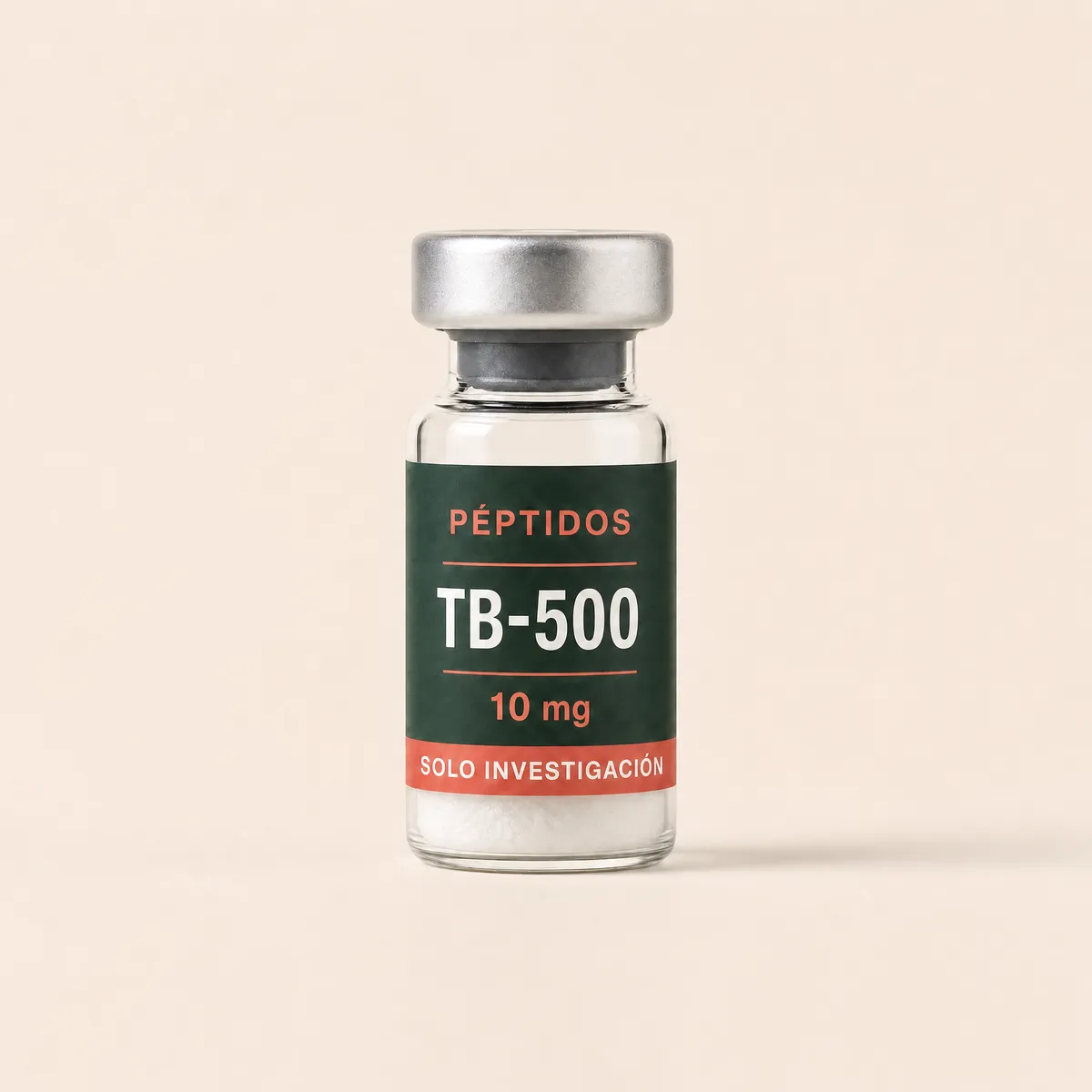 Vial ilustrativo de TB-500 de 10 mg