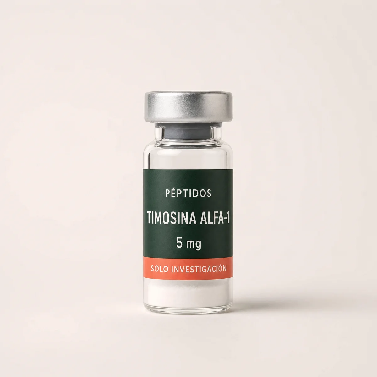 Vial ilustrativo de Timosina alfa-1 de 5 mg