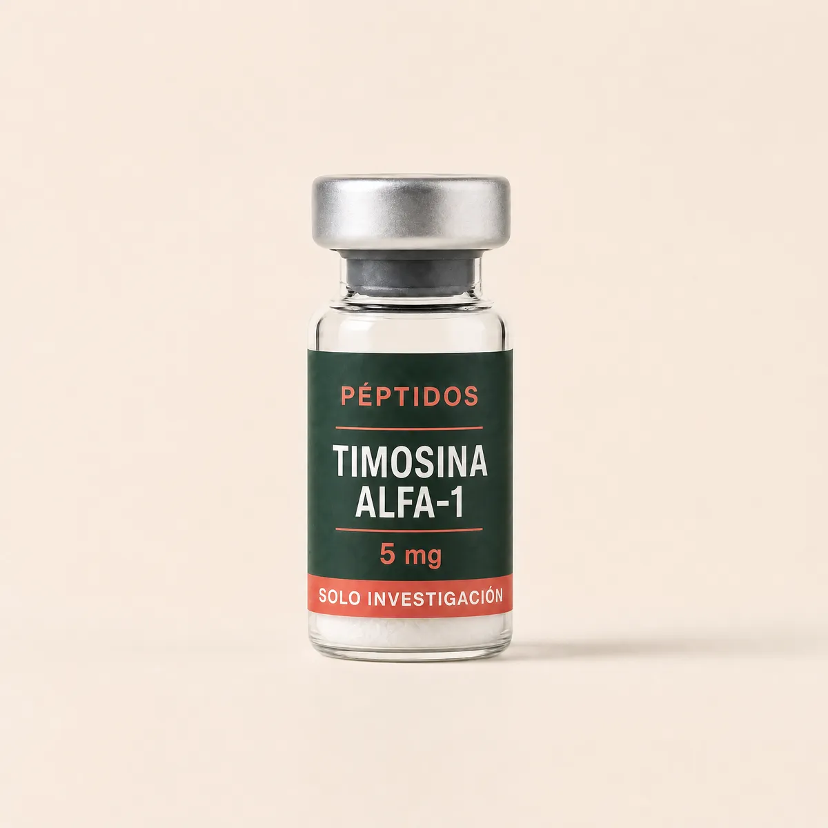 Vial ilustrativo de Timosina alfa-1 de 5 mg